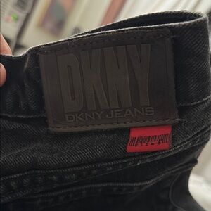 DKNY 90s Vintage Red Barcode Tab Denim